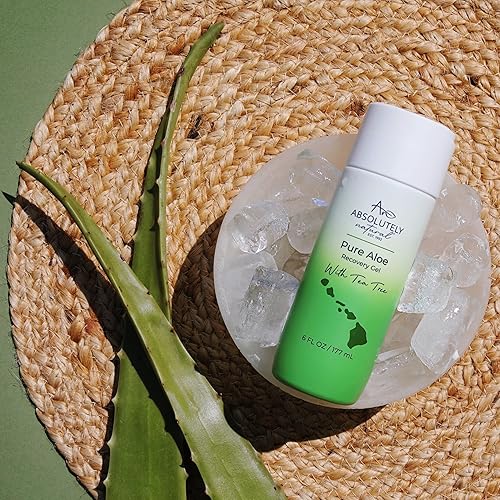 Miniatura 3 de Absolutely Natural - Gel refrescante de aloe vera 100% puro - Loción para aliviar quemaduras solares y erupciones - Cuidado solar premium con