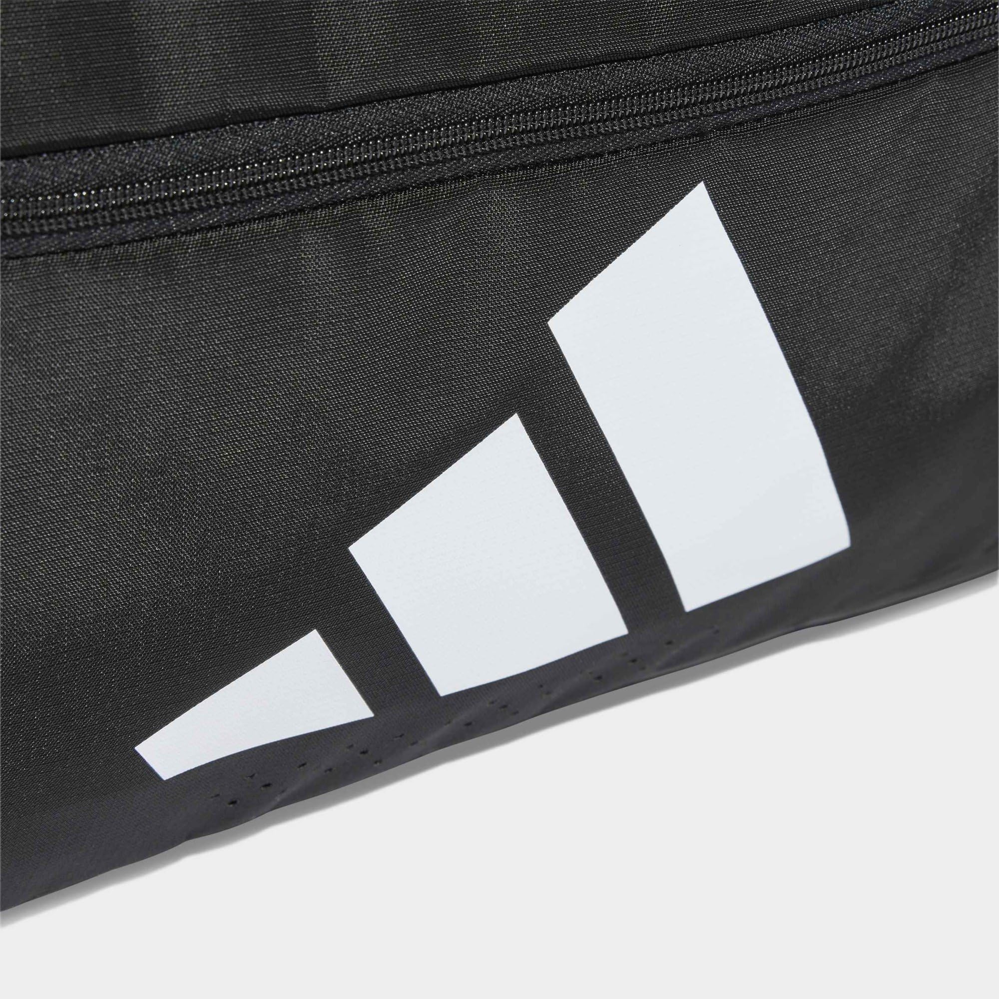 adidas Unisex Training Defender Duffle Bag Small Duffel Bag, Black/White, One Size