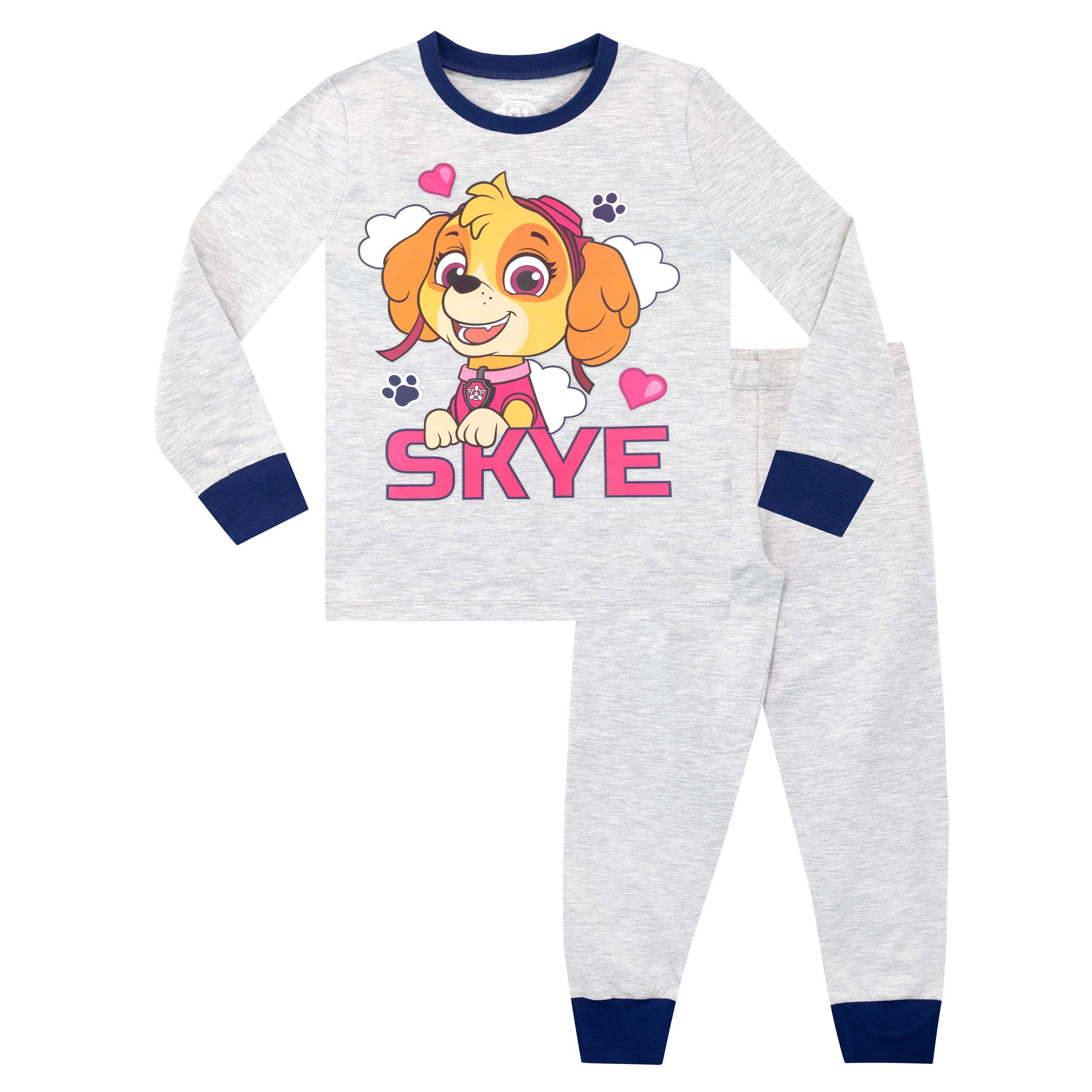 Paw Patrol Pigiama a Maniche Lunghe per Ragazze Confezione da 2 Vestibilitta Stretta