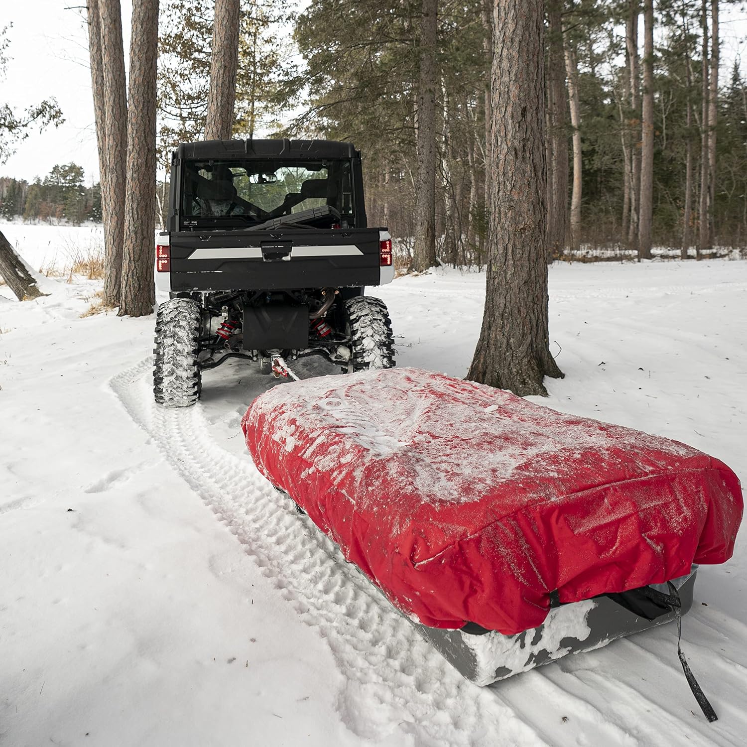 Eskimo 34120 64" Sled Travel Cover,Black/Red