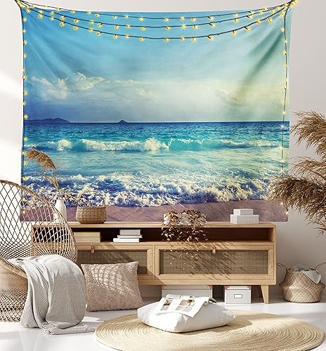 Miniatura 500 de Ambesonne Tapiz gótico, patio con hiedra encantada en la puerta antigua al bosque, colgante de pared ancho para dormitorio, sala de estar, 2-Verde