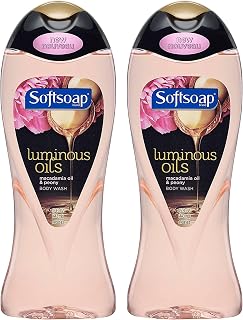 Softsoap Body Wash - Luminous Oils - Macadamia Oil & Peony - Net Wt. 15 FL OZ (443 mL) Per Bottle - Pack of 2 by Softsoap