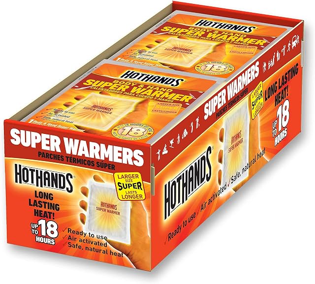 HotHands Hand and Body Warmer Long Lasting, Safe, Natural and Odourless, Up to 18 Hours Heat, 40 Individual Warmers