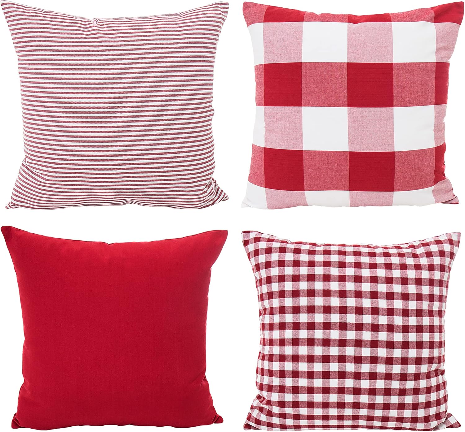 Throw Pillow Covers 18x18 Set of 4 Decorative Pillows for