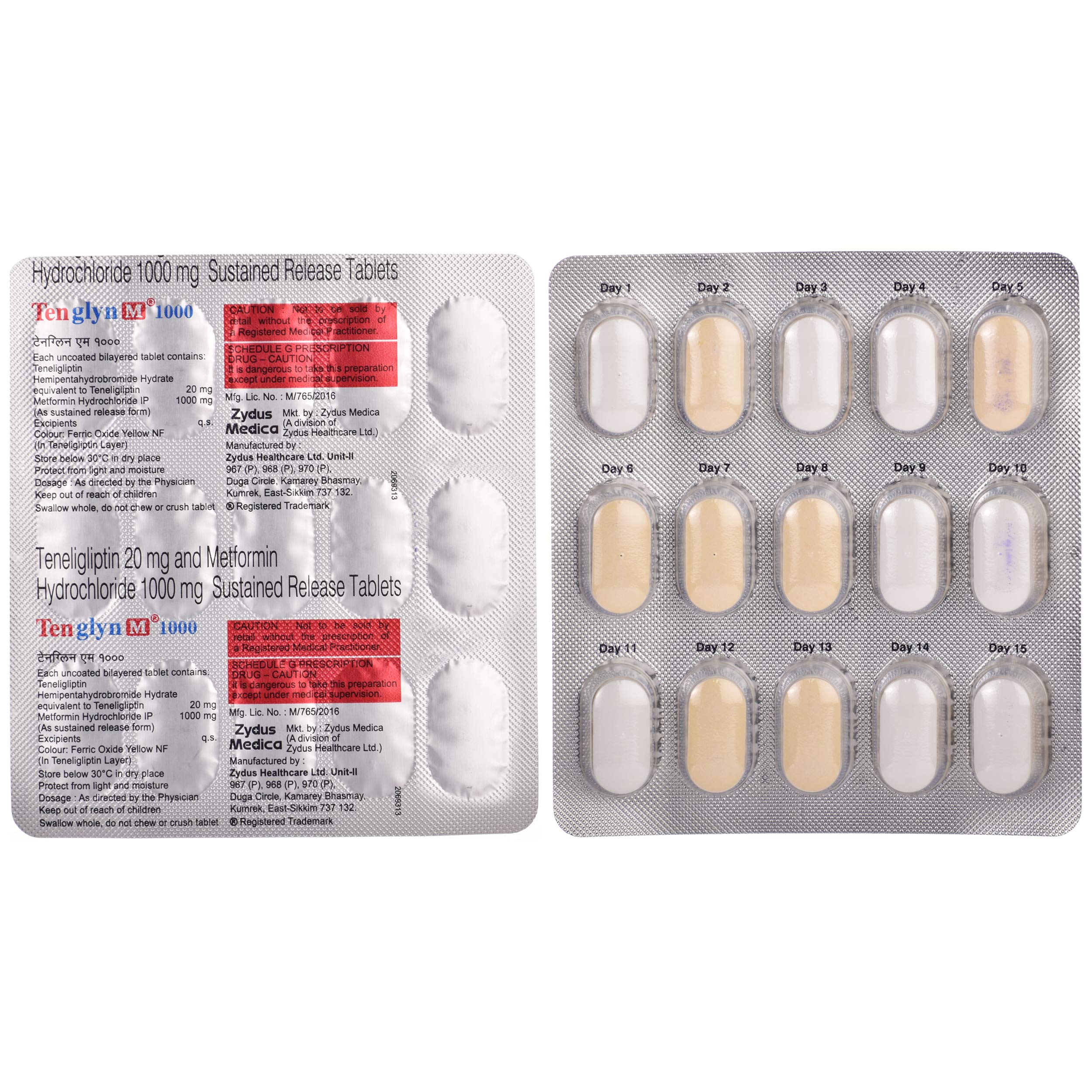 Tenglyn M 1000 - Strip of 15 Tablets
