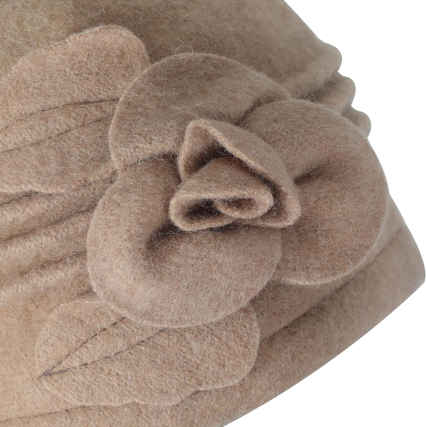 ZLYC Women Wool Cloche Bucket Hat 1920s Vintage Dress Winter Hats with Flower Accent - Image 6