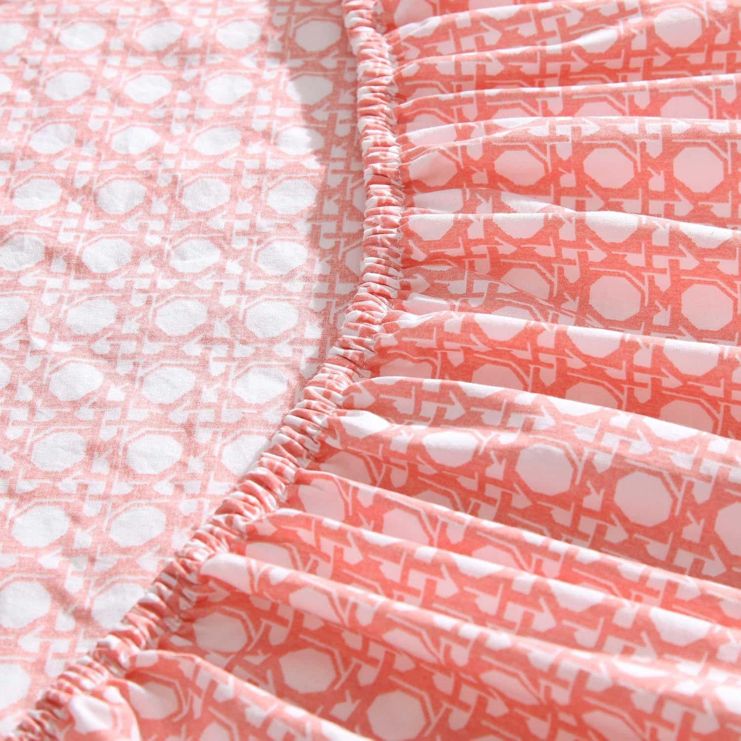 Tommy Bahama - Queen Size Sheet Set, 100% Cotton Percale Bedding with a Crisp & Cool Feel, Bed Sheets with Matching Fitted Sheet & Pillowcases (Bahama Isle Orange) - Image 4