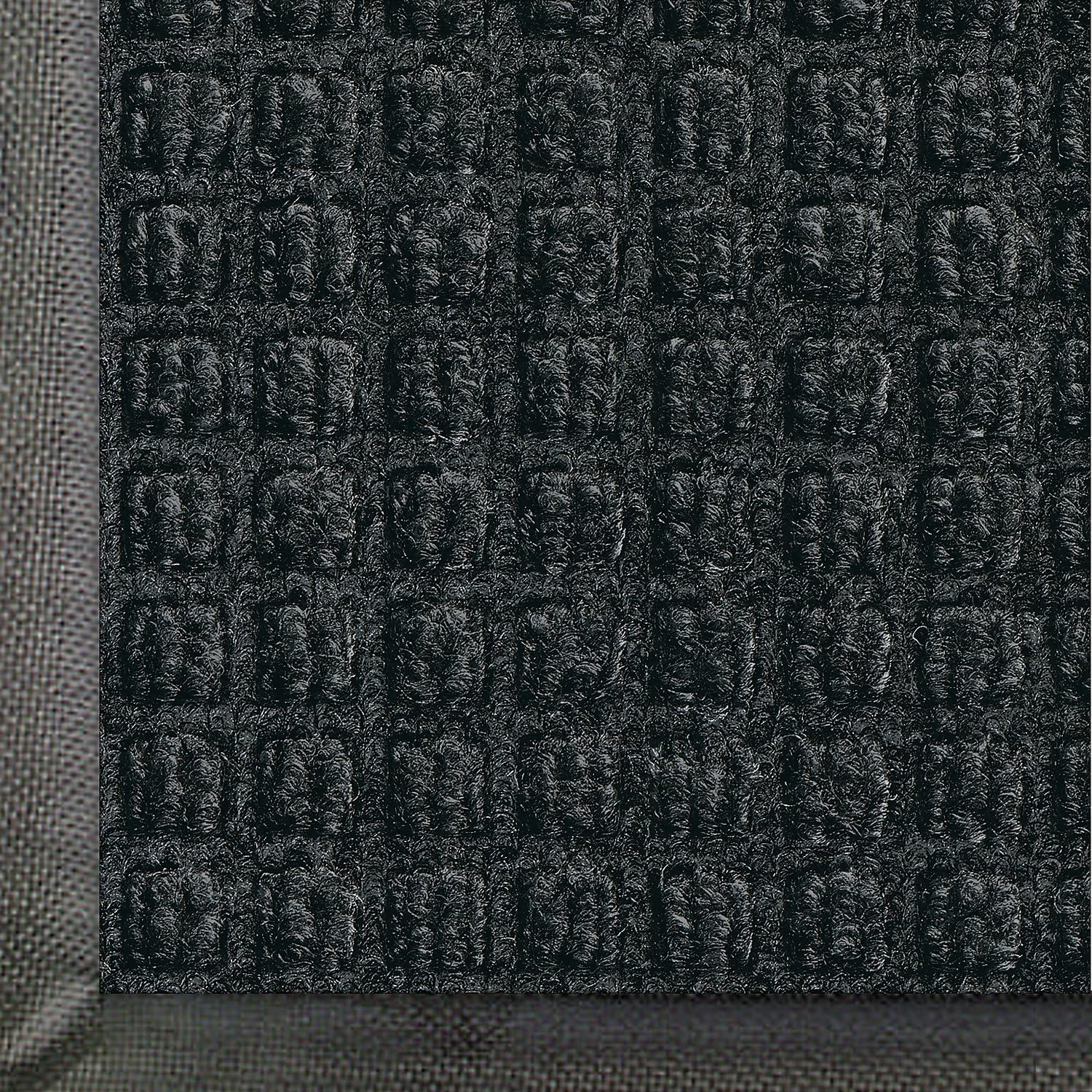 WaterHog | Commercial-Grade Entrance Mat with Rubber Border | Indoor/Outdoor, Quick Drying, Stain Resistant Door Mat | 10' Length x 3' Width, Charcoal
