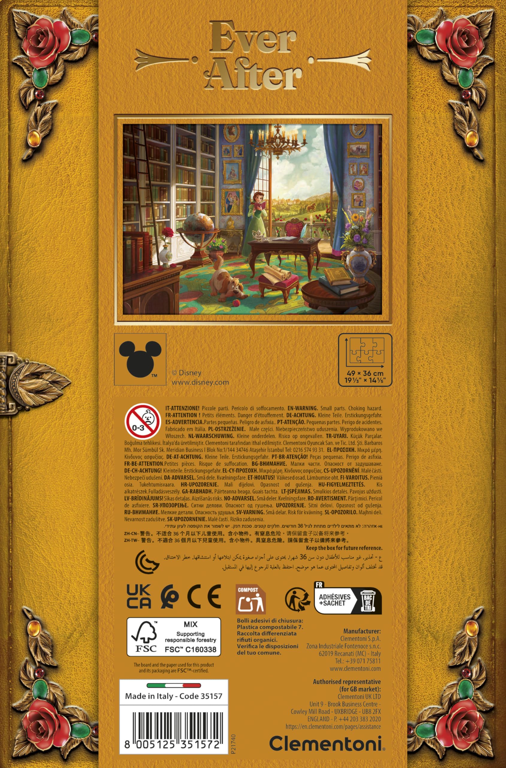 Clementoni 500 Piece Puzzle – Ever After Collection: Belle, 35157