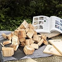 Vista 8 de Camerons Trozos de Madera de Pecana Totalmente Natural para Ahumar - Caja de 420 Pulgadas Cúbicas, Aproximadamente 5 Libras - Astillas de Madera BBQ