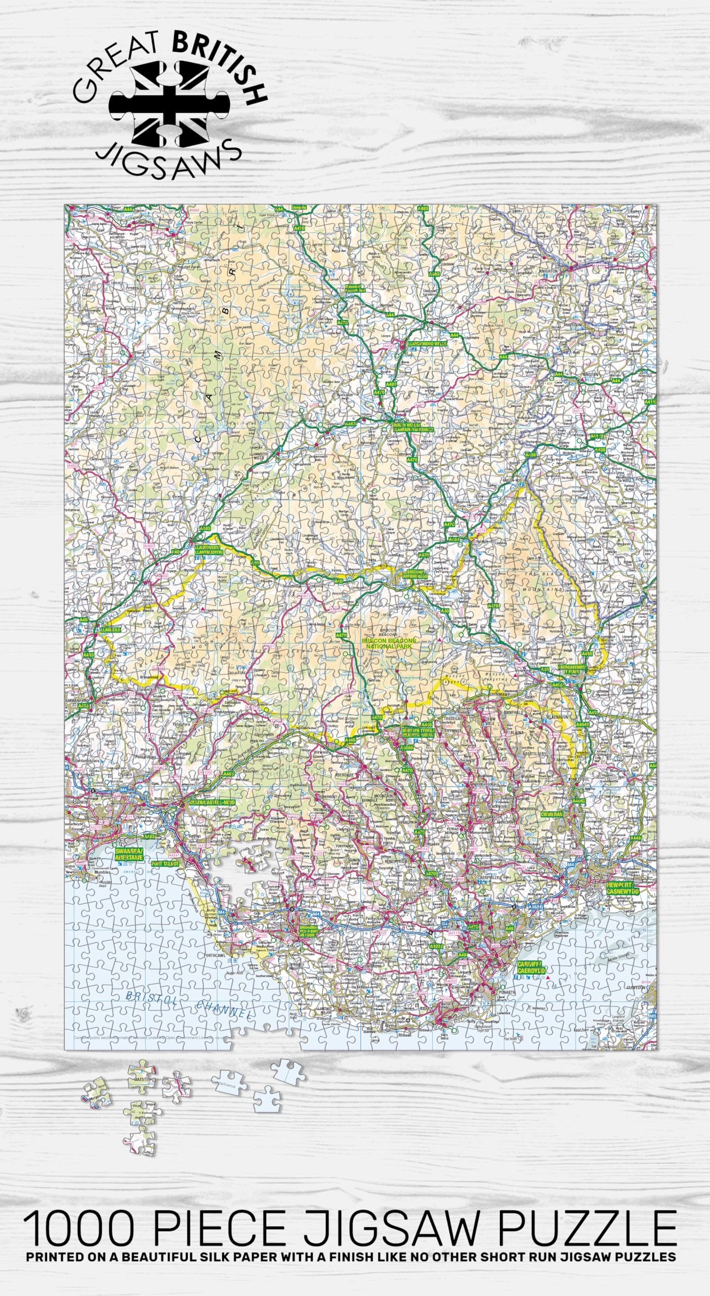 Pieceful Maps Jigsaw Puzzle, 69cm x 48cm - Image 2