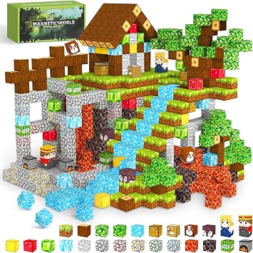 Magnetic Blocks, 100PCS Magnetic Building Blocks Cubes 0.8IN/2CM