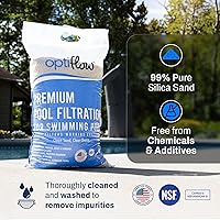 Vista 5 de Paquete de 4 Arena para Filtro de Piscina, Filtración Premium con Fórmula de Sílice Pura, 50 Libras - Accesorios y Suministros del Sistema