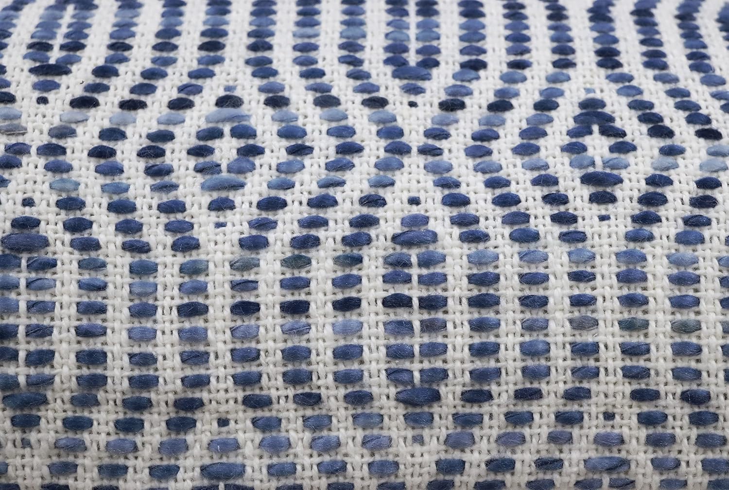 Blue and White Soft Decorative Throw Pillow Cover 20x20 Inch- Set of 2, Handwoven Luxurious Subtle and Fashionable, Organic and Cozy Feel