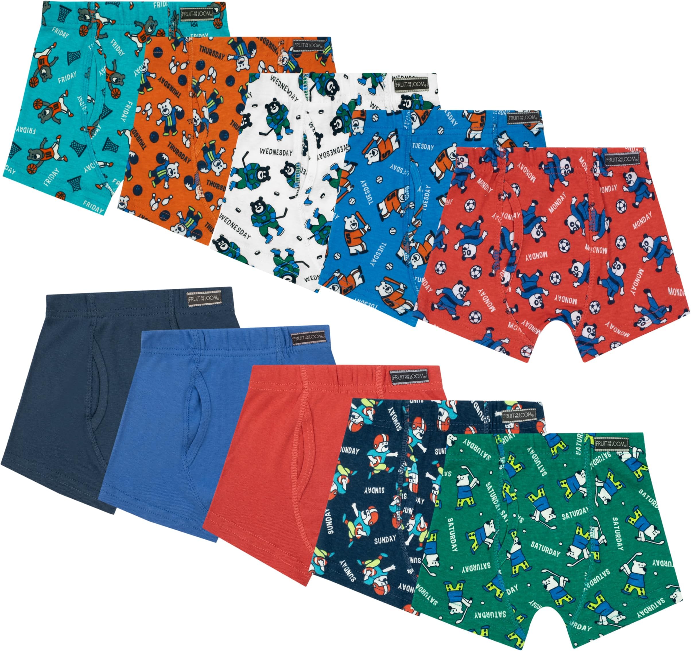 Boy's Cotton Boxer Brief Underwear Underwear (pack of 7)