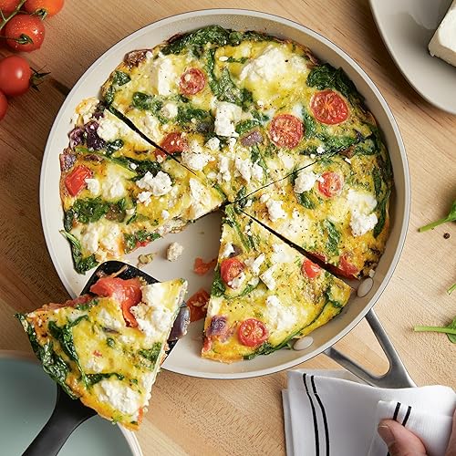 Miniatura 9 de KitchenAid Sarténsartén antiadherente de cerámica anodizada dura, 10 pulgadas - negro mate