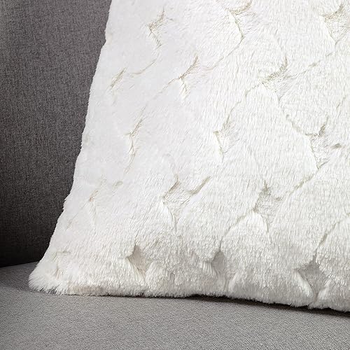 Miniatura 3 de Mary Hatch Juego de 2 fundas de almohada de piel sintética de 12 x 20 pulgadas con textura suaves fundas de almohada lumbar decorativas mullidas