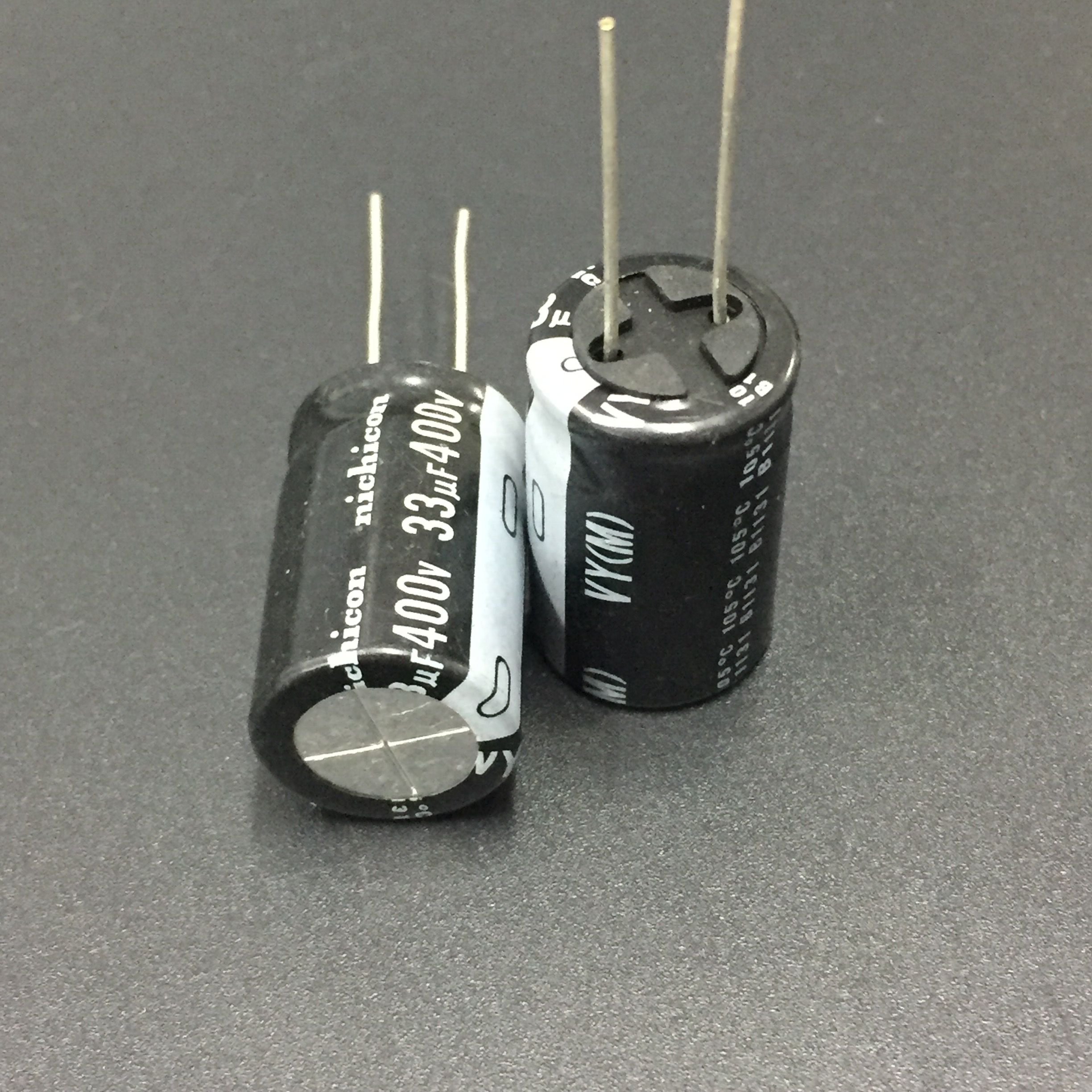 Dispositivi elettronici 10pcs 400V 33uF 400V33uF 16X25mm VY Condensatore ad ampia gamma di temperature