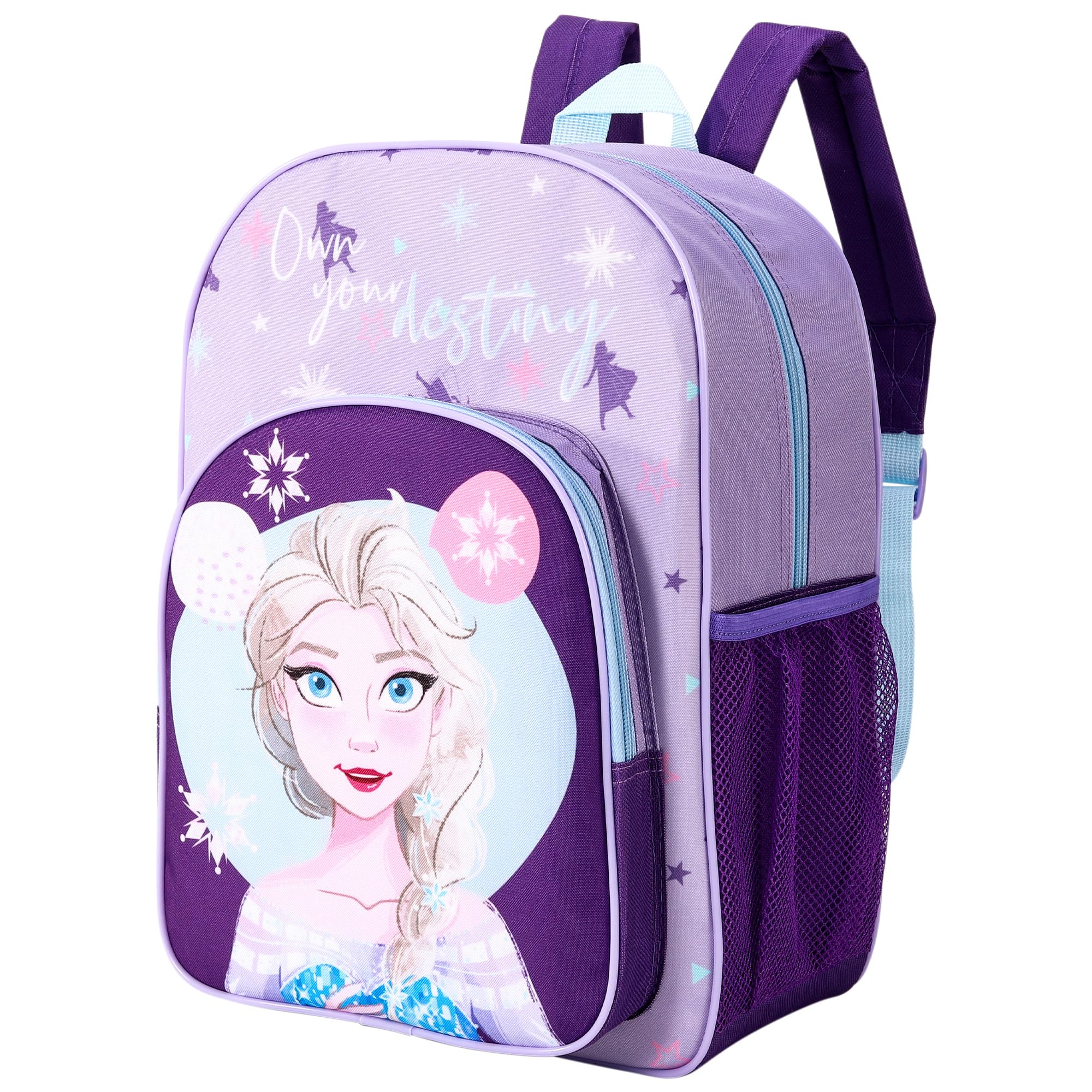Disney Boys Multicolour Frozen Kids Childrens Premium Backpack School Rucksack Travel Bag Girls With Side Mesh Pocket And Front Zipped Pocket