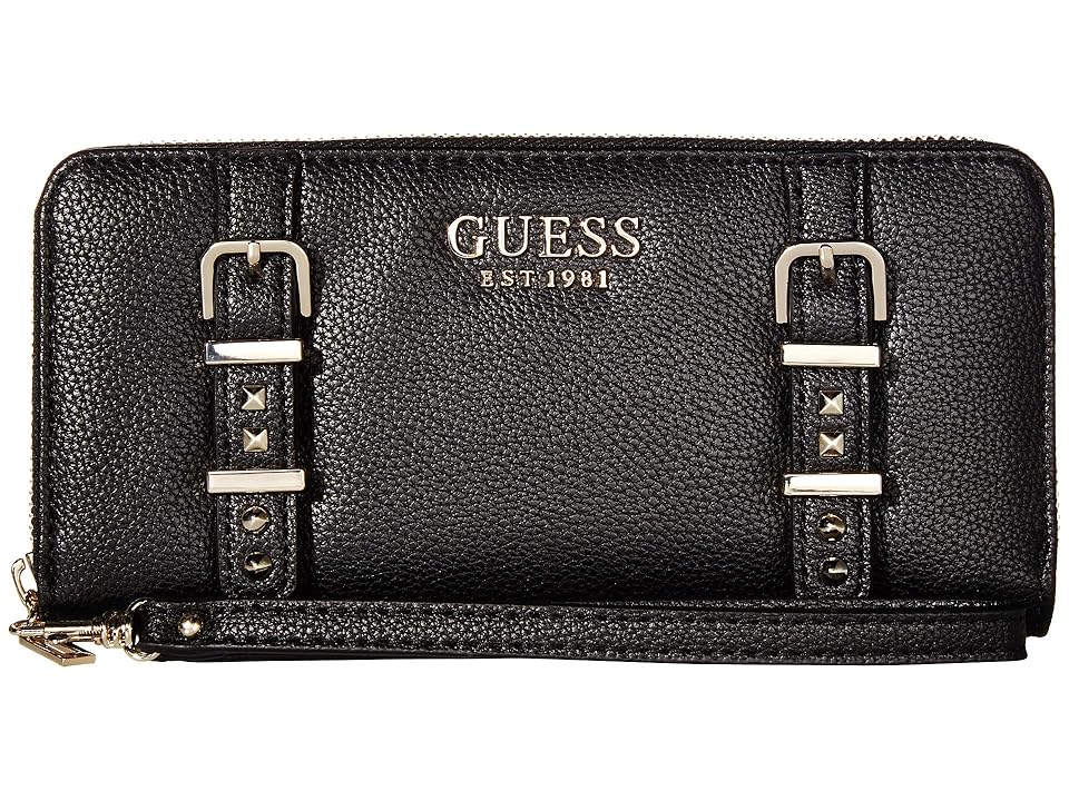 

GUESS Eileen SLG Large Zip Around (Black) Wallet Handbags