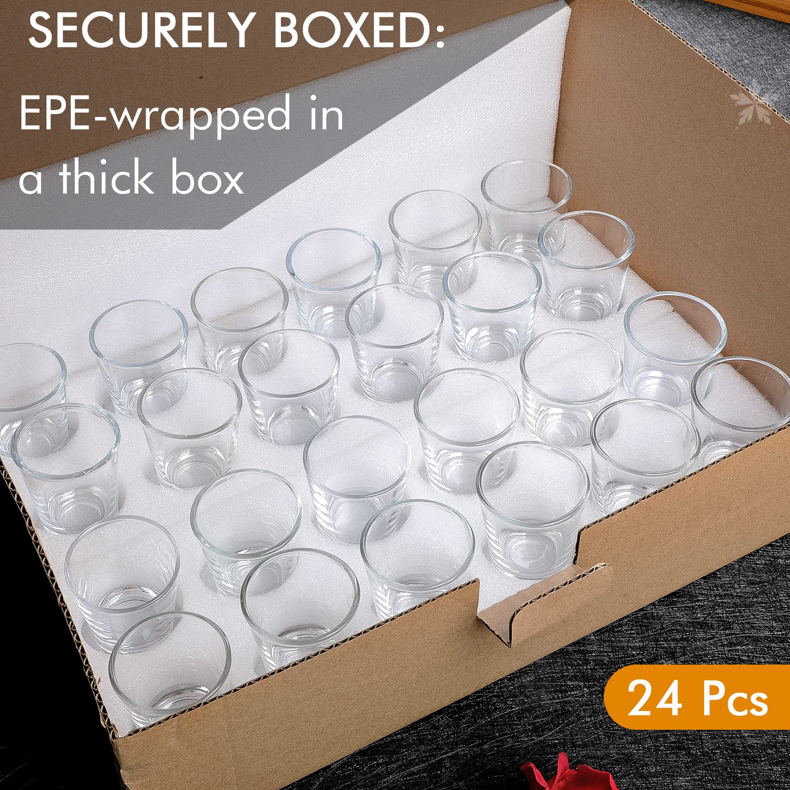 12 Gauge Set: 6 Shotgläser mit Acrylständer für Bar und Camping