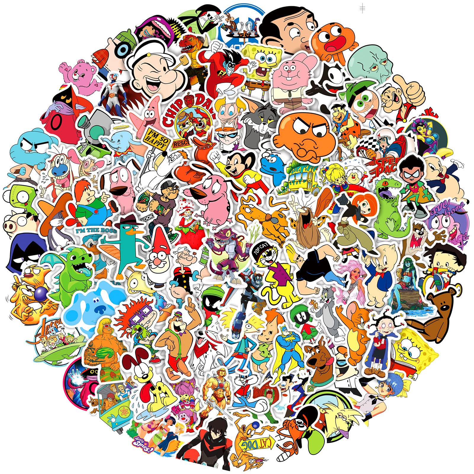 Buy 8090s Animated Stickers, VSCO Cartoon Waterproof Sticker Pack, Cute