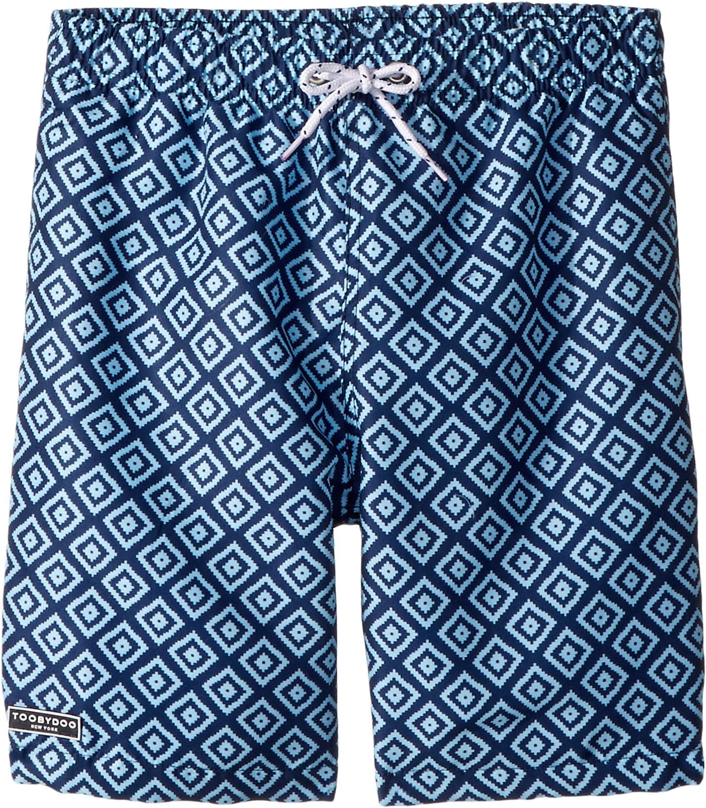 Multi Blue Patterned Swim Shorts (Infant/Toddler/Little Kids/Big Kids)