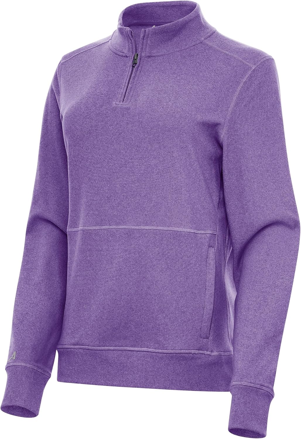 Antigua Women’s Crush Quarter Zip Fleece, Soft Brushed Heather Fabric Pullover, Warm Cozy Athletic Performance Layer Top