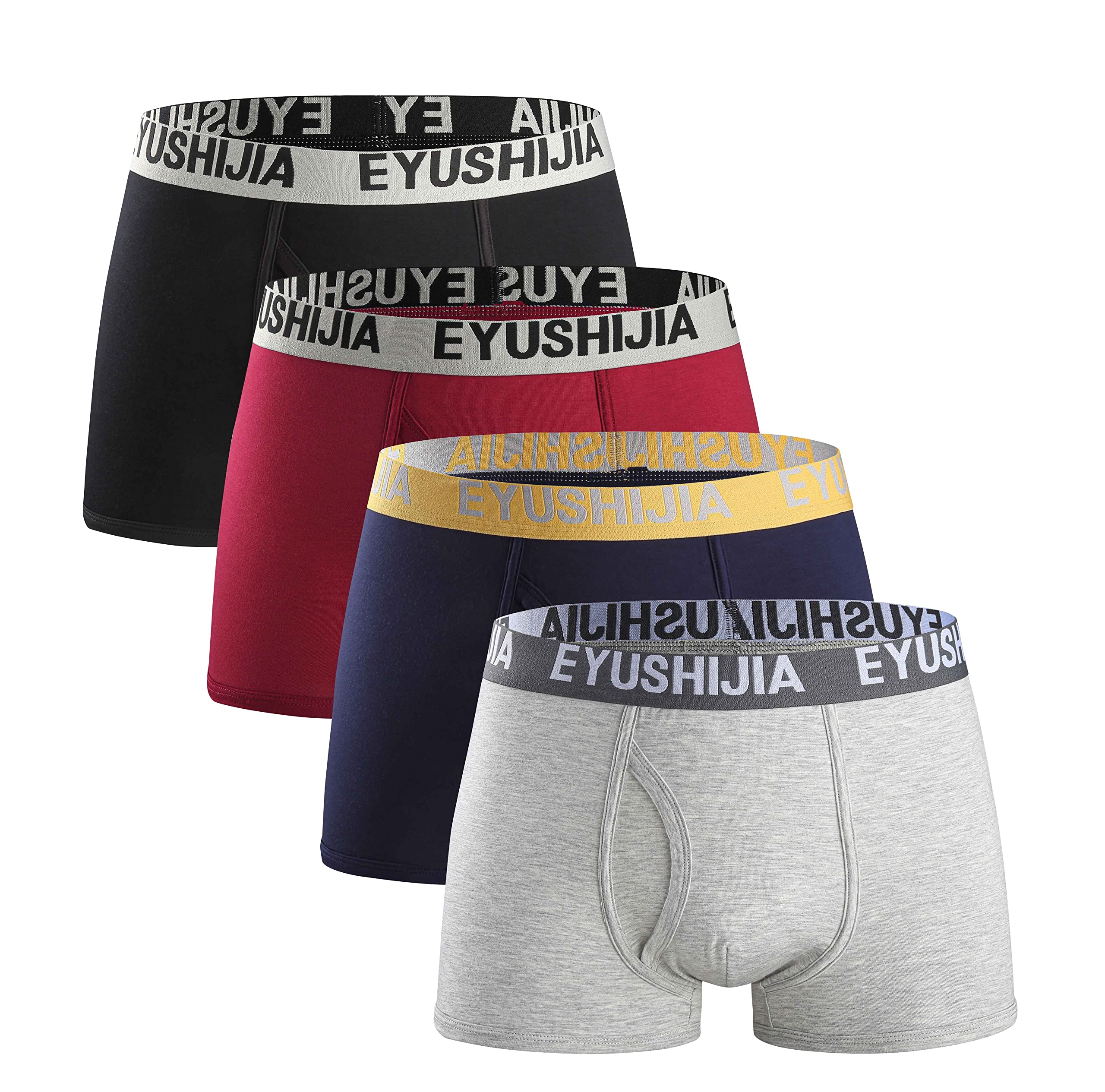 Men's 4 Pack Comfortable Underwear Boxer Briefs