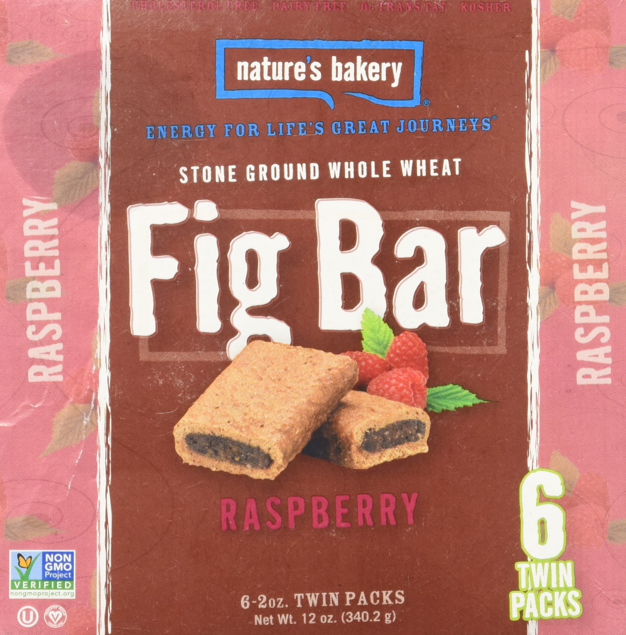 Natures Bakery Fig Bar Whole Wheat Raspberry 6ct Box (Pack of 4)