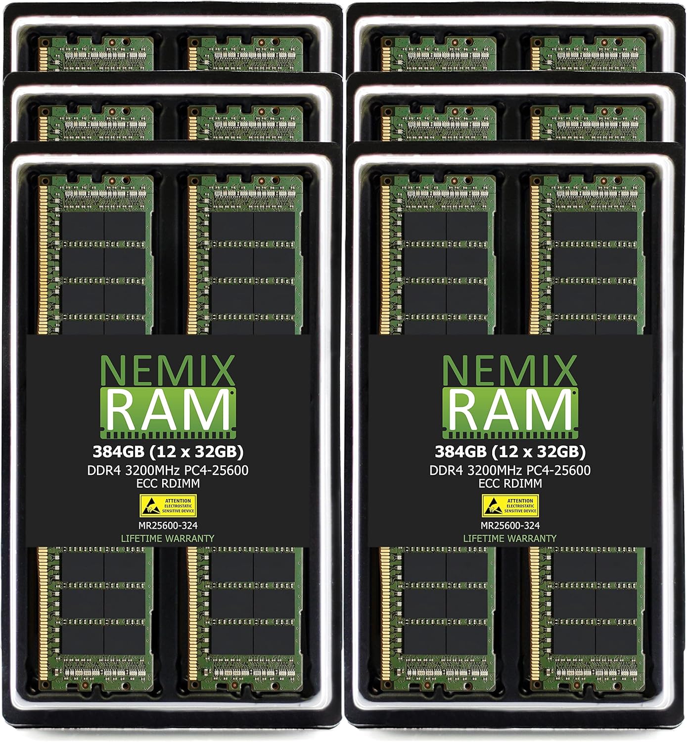 NEMIX RAM 128GB (4X32GB) DDR4 3200MHZ PC4-25600 2Rx4 1.2V CL22 288-PIN ECC RDIMM Registered Server Memory KIT