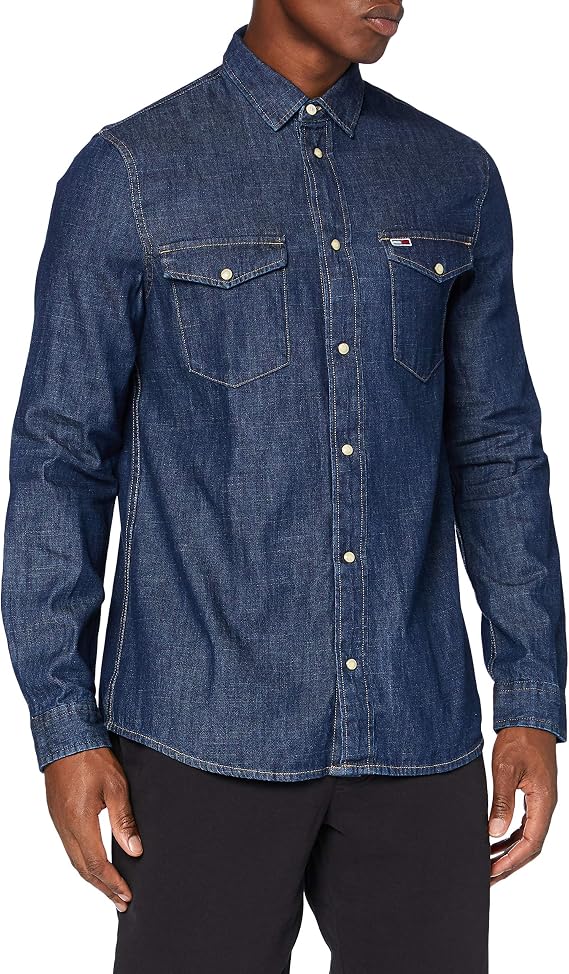 Tommy Hilfiger Tjm Western Denim Shirt Camicia Uomo : Amazon.it:  Abbigliamento
