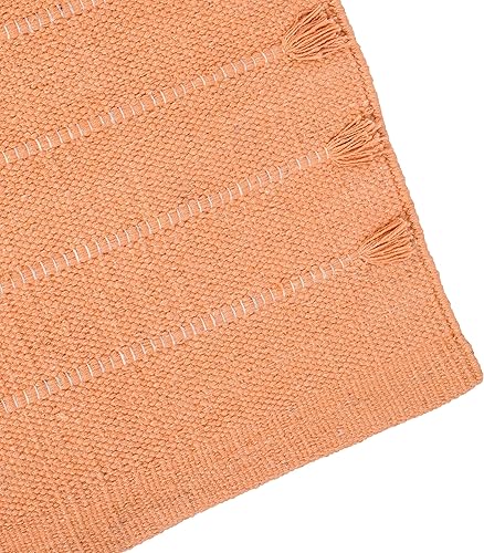 Miniatura 7 de Sivi Tapete de yoga de algodón orgánico a base de hierbas, tapete antideslizante ecológico tejido a mano, grueso y cómodo (0.945 x 2.835 x 0.197 in)