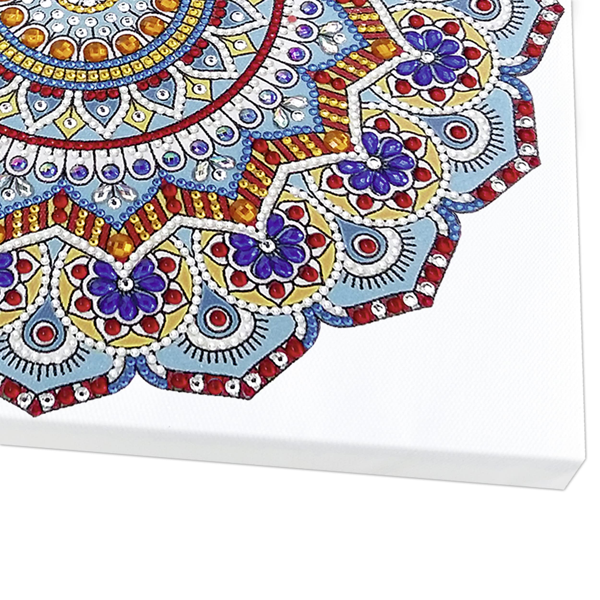 Ursus Diamond Painting Mandala Set 8 – Bastelset Mit Steinchen In Lila, Pink, Blau, 30x30 Cm