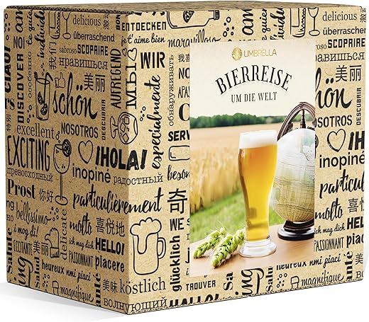 [ Boxiland ] 12 Biere der Welt mit Geschenk Karton Bier Info...