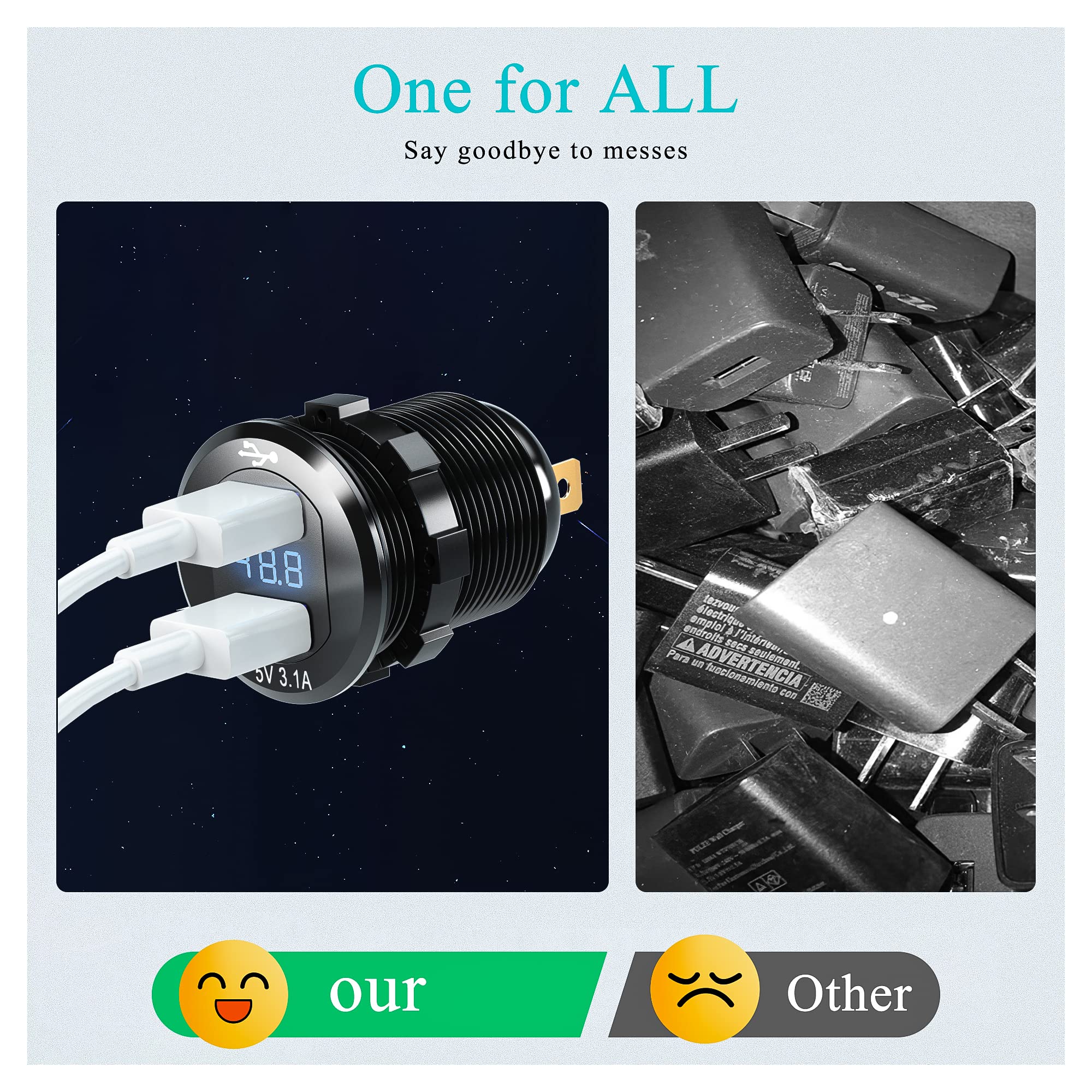 10L0L Adaptador de cargador para carrito de golf