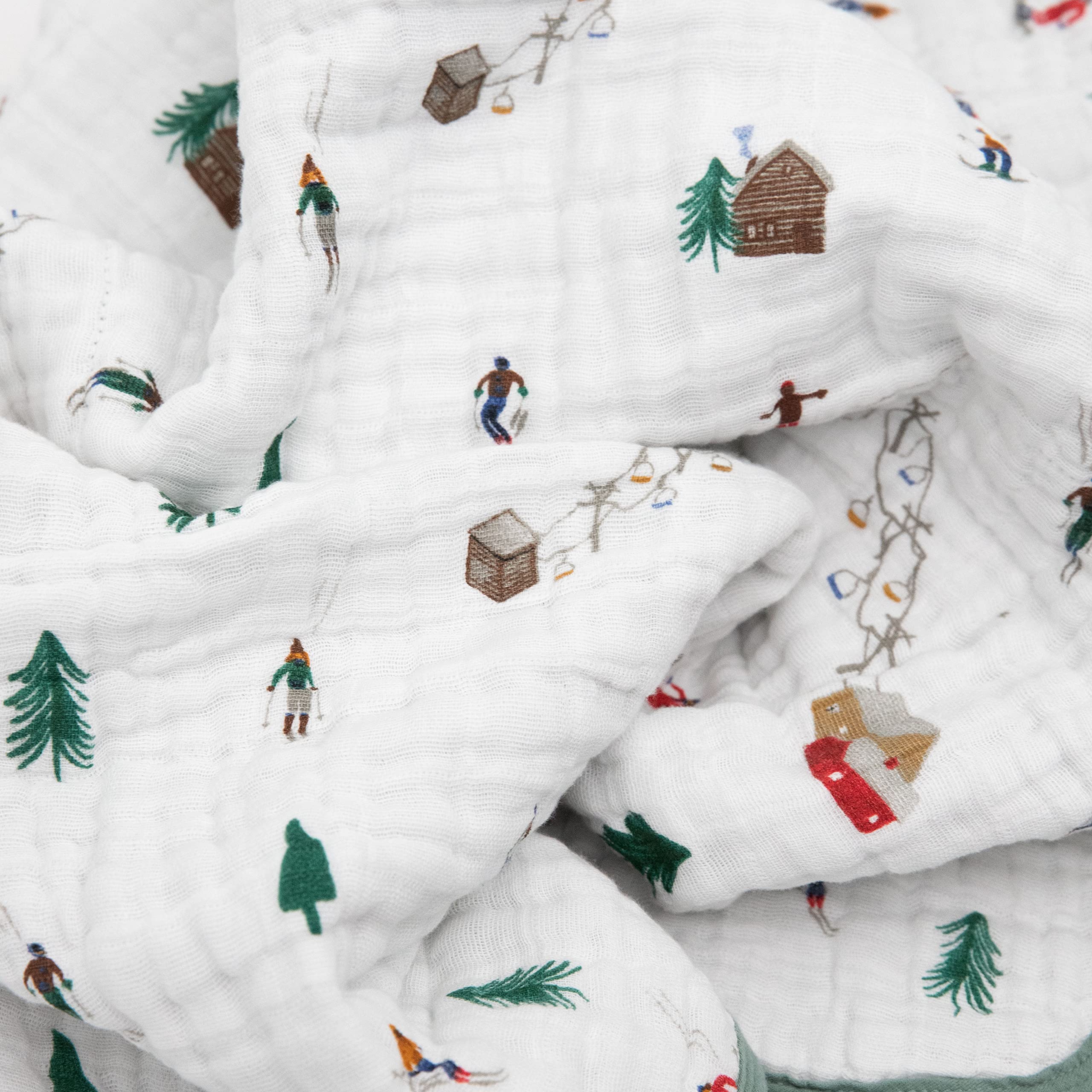 Little Unicorn Powder Party Cotton Muslin Quilt Blanket | 100% Cotton | Super Soft | Babies and Toddlers | Large 47” x 47” | Machine Washable