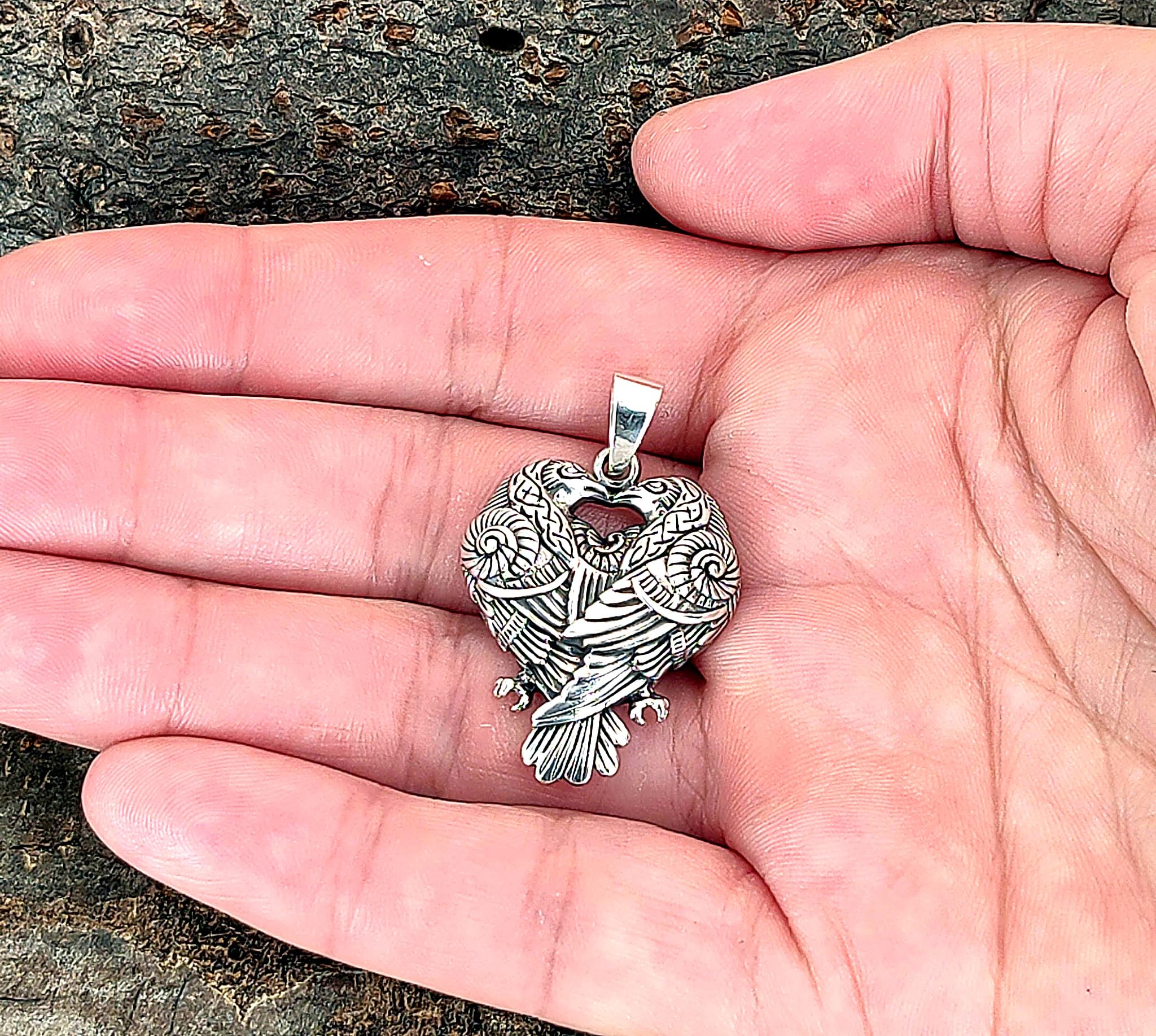Kiss of Leather Raben Anhänger aus 925 Sterling Silber Nr. 408