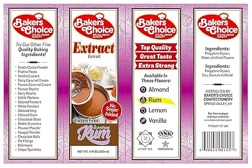 Miniatura 10 de Extracto de vainilla, 4 onzas, sin azúcar añadido, ingrediente artificial para hornear y cocinar con sabor - Sin gluten, sin lácteos, Kosher - por