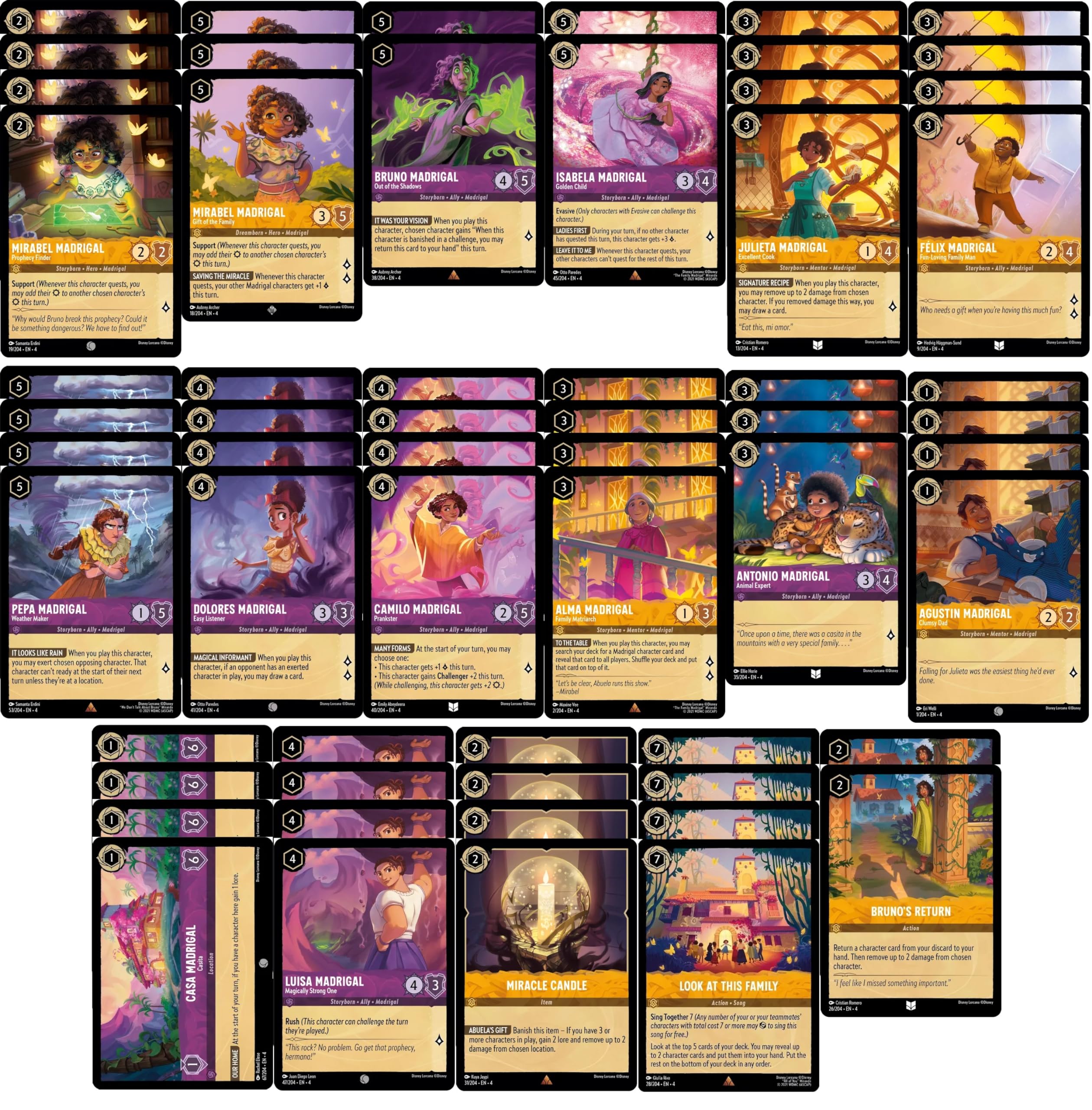 Amazon.com: MTG Decks & More Disney Lorcana Encanto Deck - Mirabel, Bruno,  Isabela, Felix Madrigal - Custom Built - Very Strong