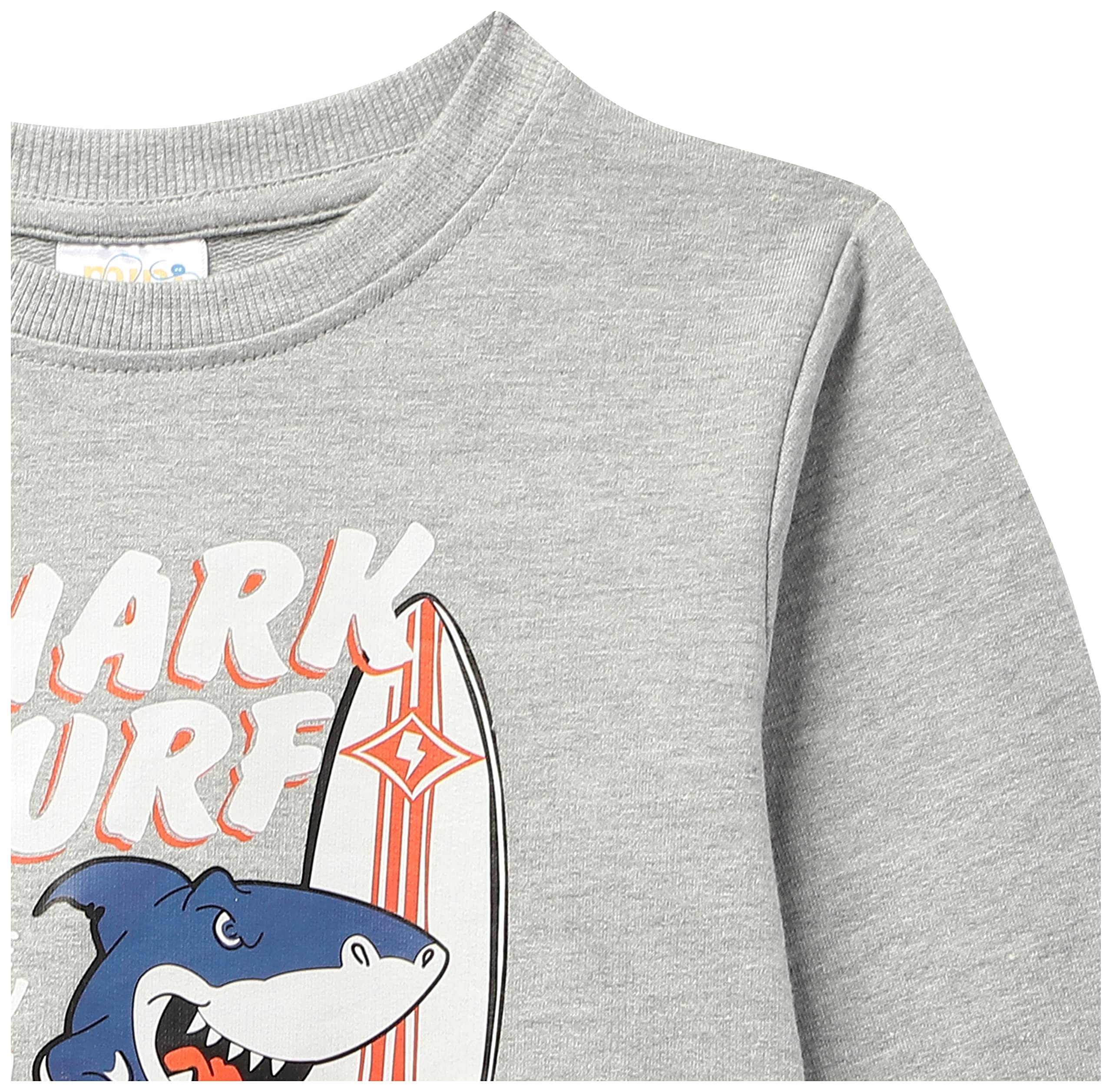 MINITATU Grey Melange Boys French Terry Sweatshirt Age - 5-6 Years (MT-3275J-AN) 1