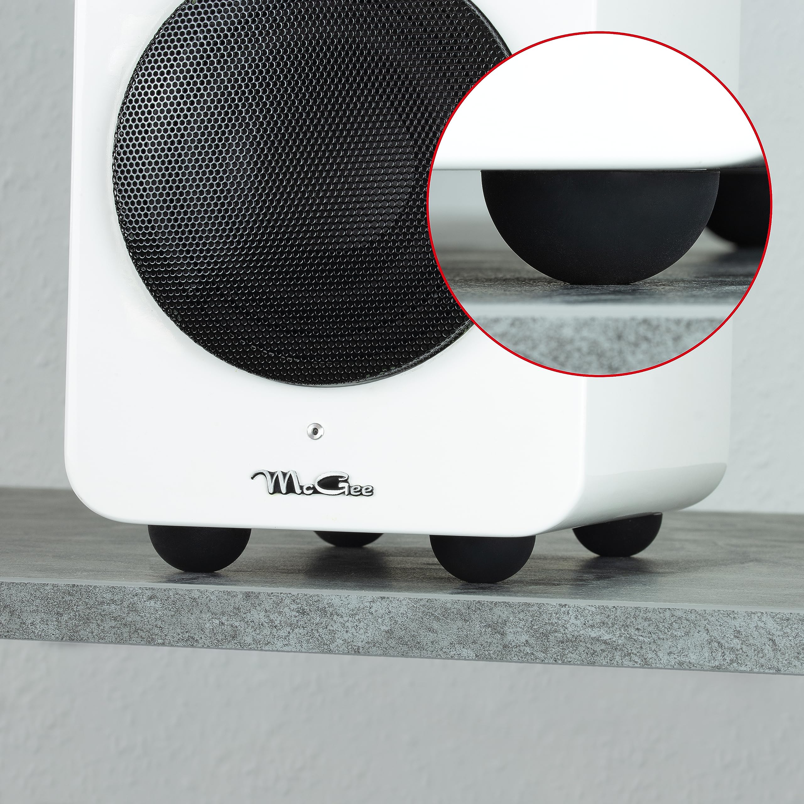 Dynavox ammortizzatori in elastomero silicone ED32, 4 piedi assorbenti universali per altoparlanti amplificatori giradischi, nero