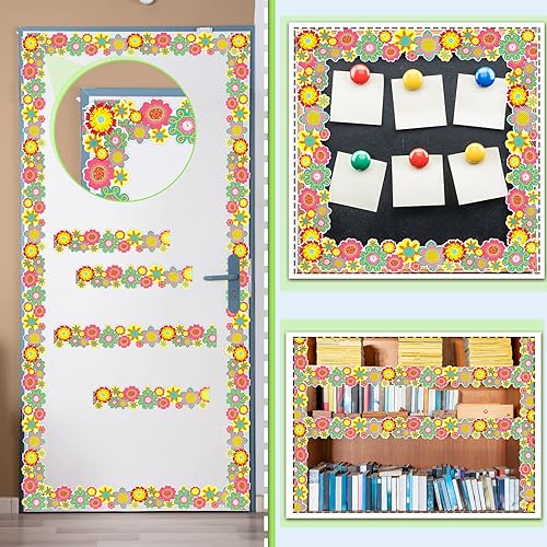 Vista 48 de Spiareal Tablero de anuncios con borde de muñeco de nieve de 68.9 pies, borde de flores, playa, sol, eucalipto, bandera de pata, sombrero de globo