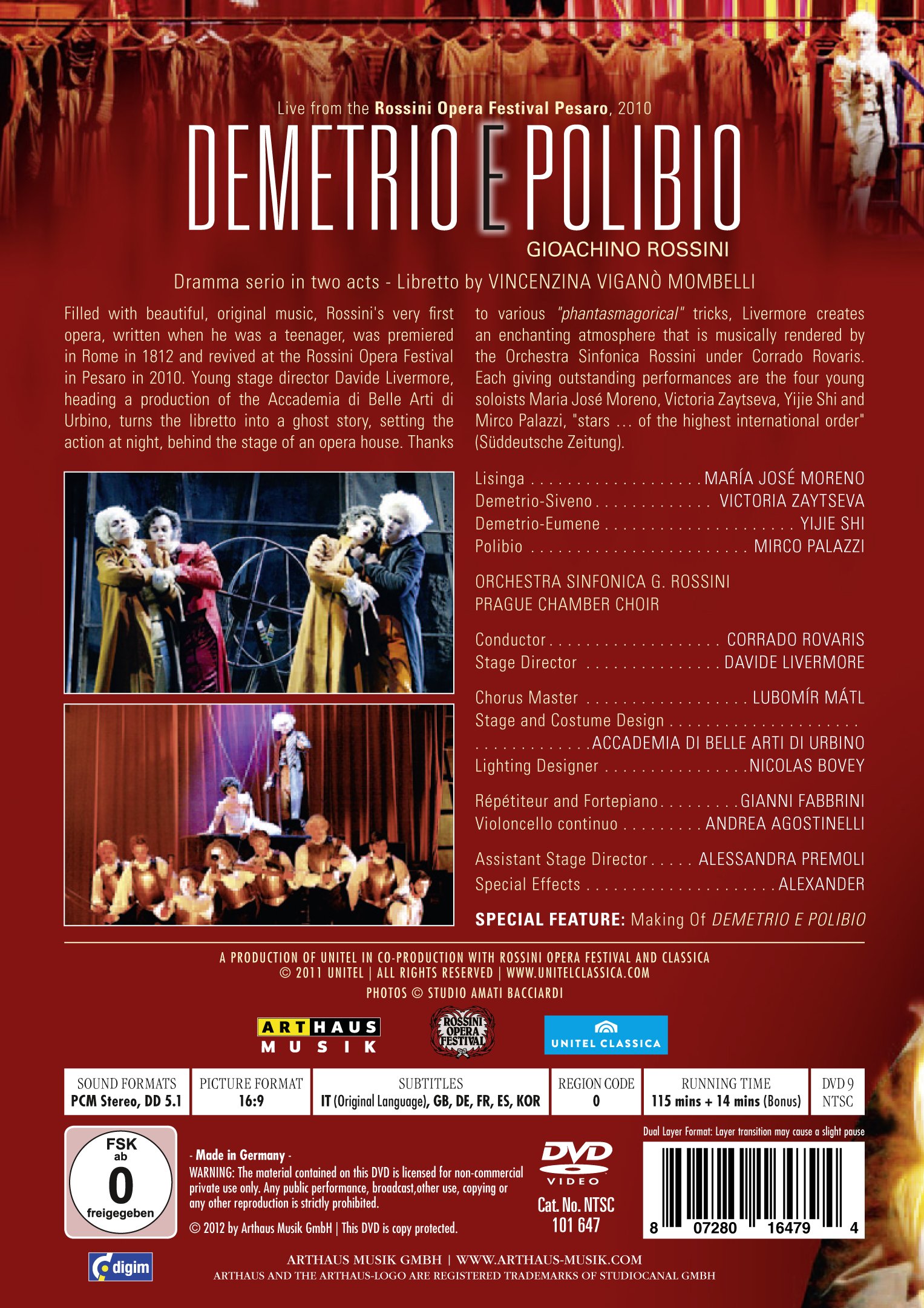 Rossini : Demetrio E Polibio / Rossini Opéra Festival, 2010