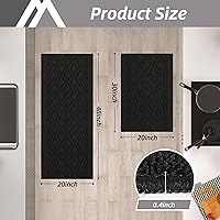 Vista 6 de COSY HOMEER Tapete de cocina, 48 x 20/30 x 20 pulgadas, hecho de 100 % polipropileno, 2 piezas, suave, especializada en ser antideslizante y lavable