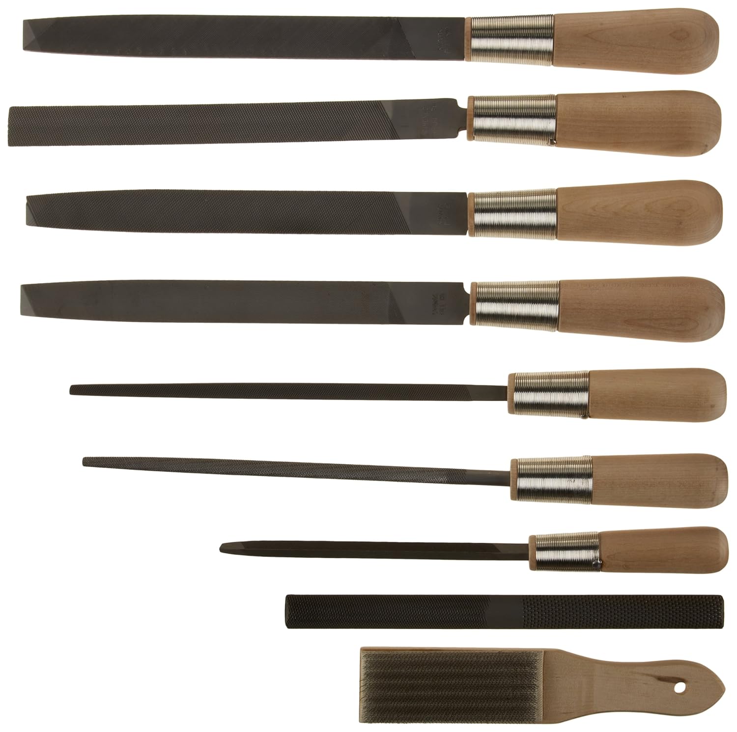 Simonds - 72758810 9 Piece General Purpose Hand File Set with Handles, American Pattern