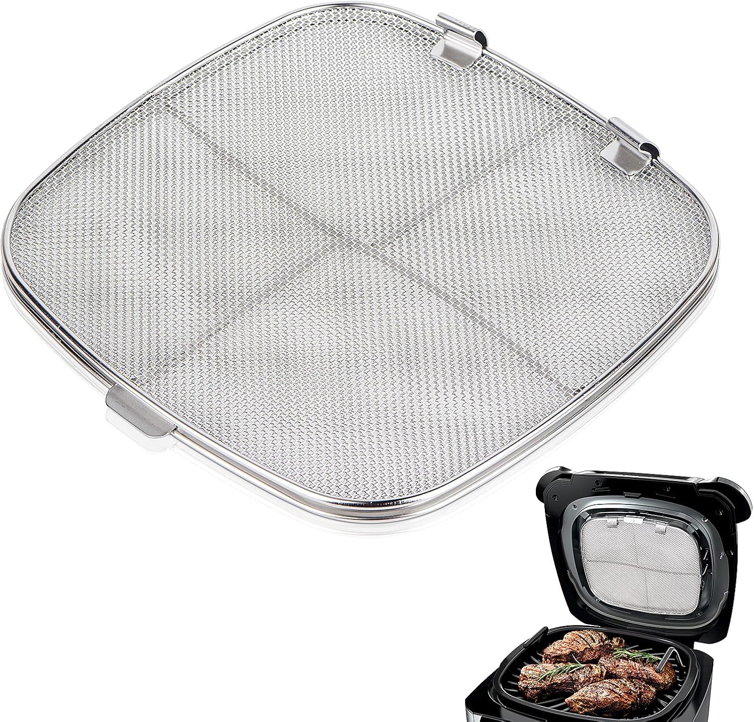 Stainless Steel Splatter Shield for Ninja Foodi AG301, Air Fryer