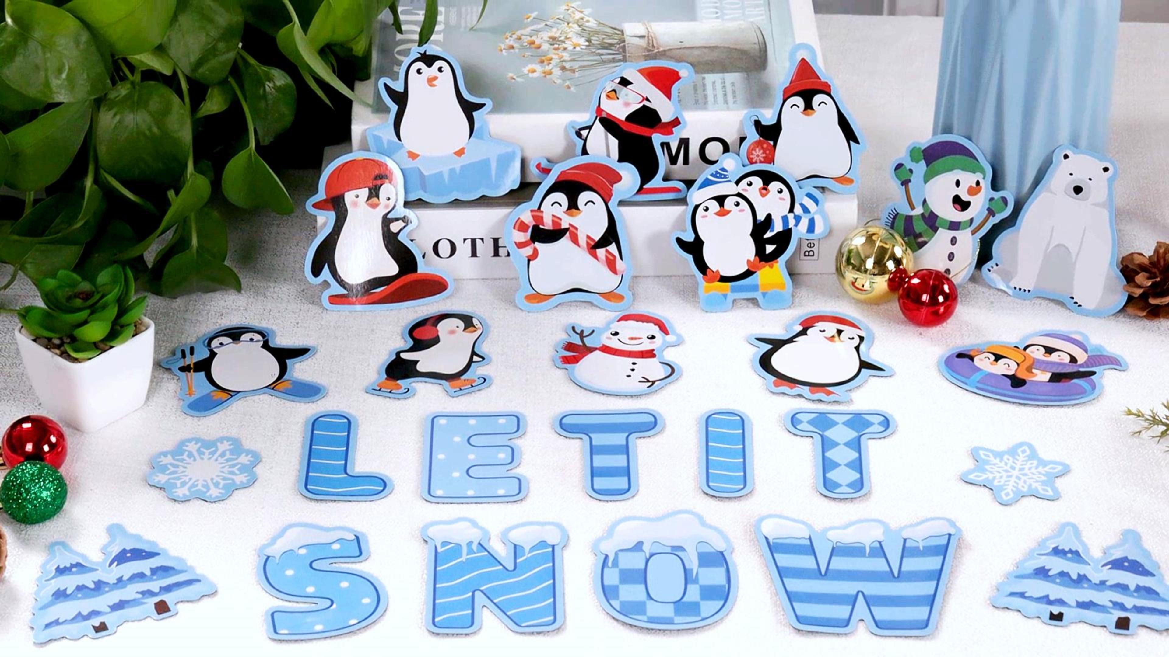 36 piezas de imanes decorativos navideños para refrigerador miniatura 7