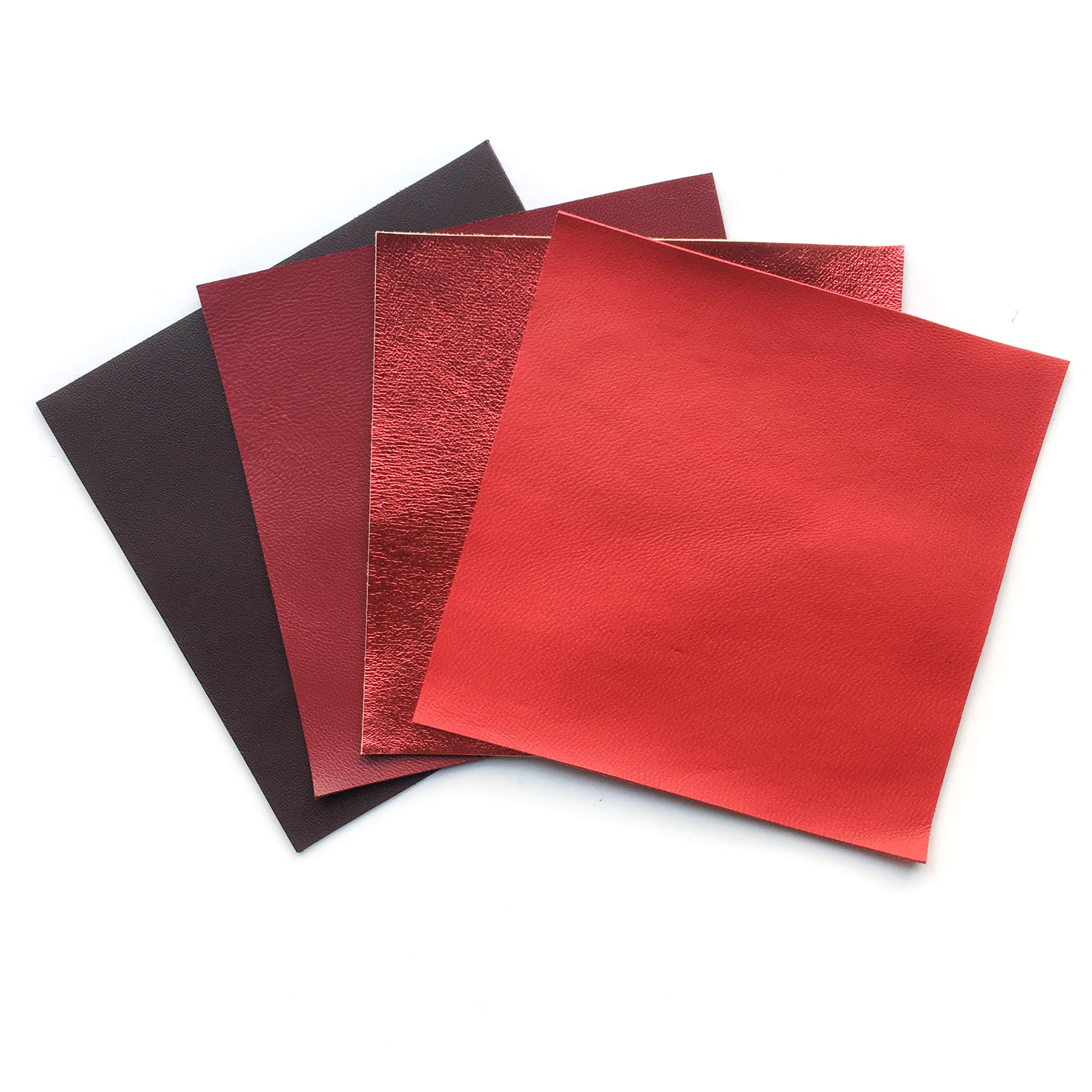 Juego de piel familiar (rojo, 12 x 12 cm)