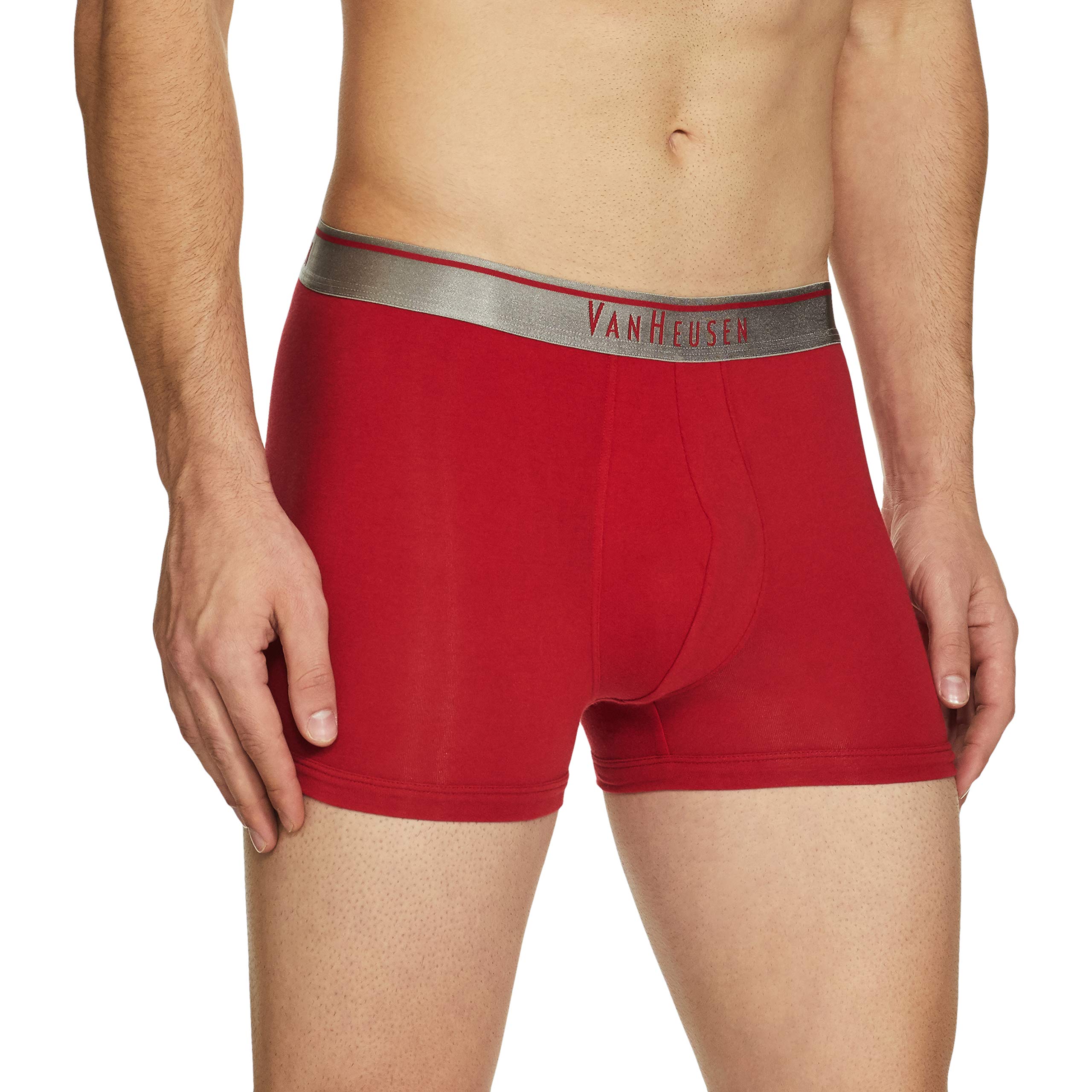 Van Heusen Men's Cotton Blend Classic Regular Solid Trunks